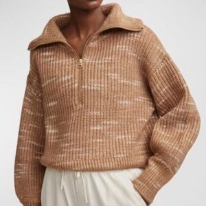 Varley Ridley Dalmation Half-Zip Knit